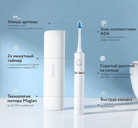 Электрическая зубная щетка Fairywill P11 (Белая)